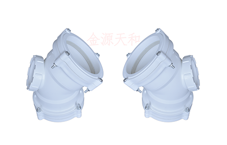 FRPP45°带口双扩弯头